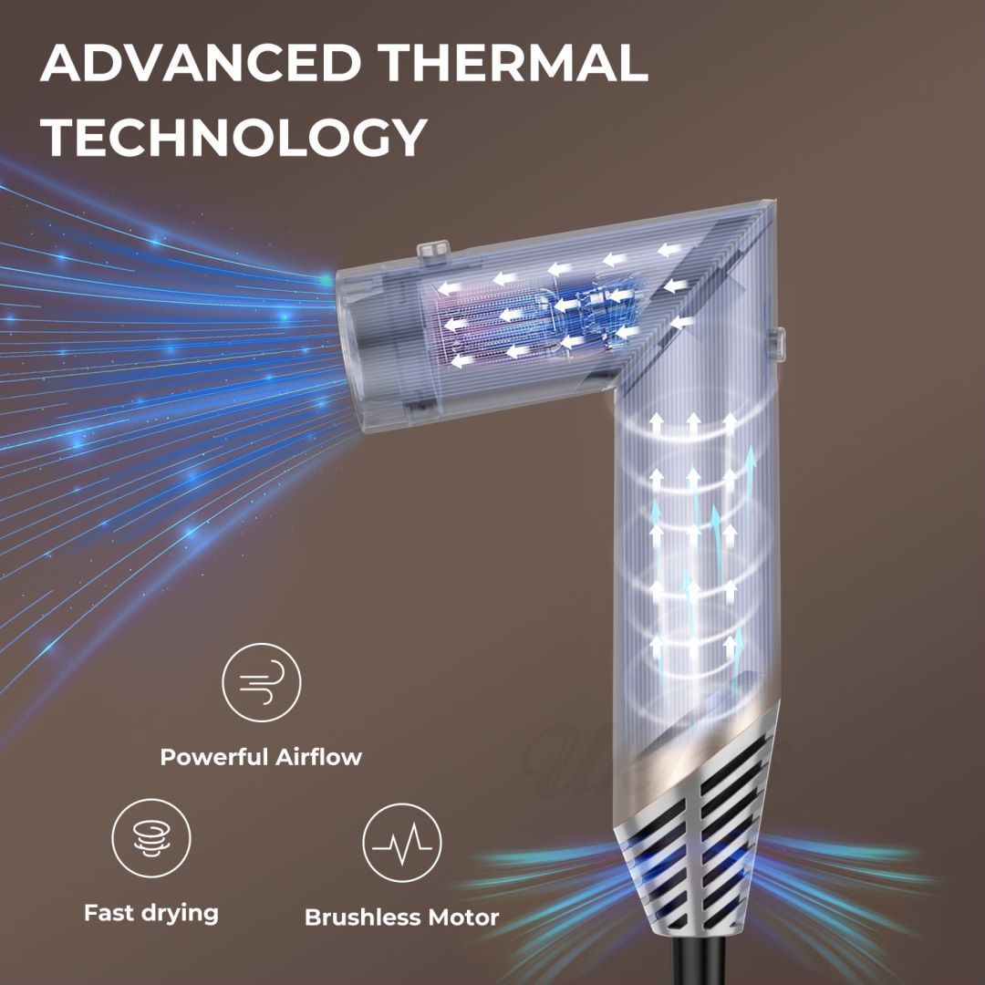Automatic Hair Suction Six-in-one Folding Multifunctional Converter Hair Dryer Innovoni