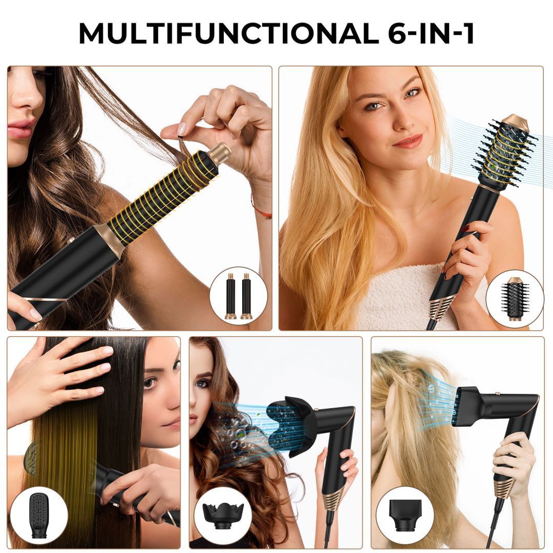Automatic Hair Suction Six-in-one Folding Multifunctional Converter Hair Dryer Innovoni