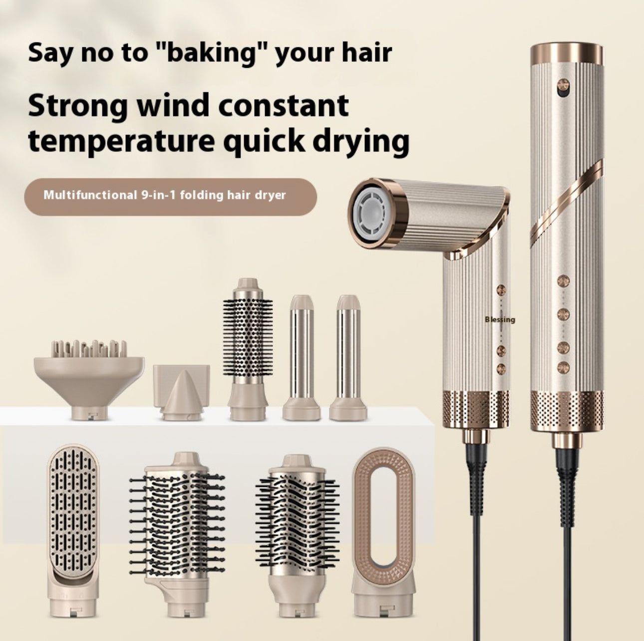 High Speed Hair Dryer Hot Air Comb Innovoni